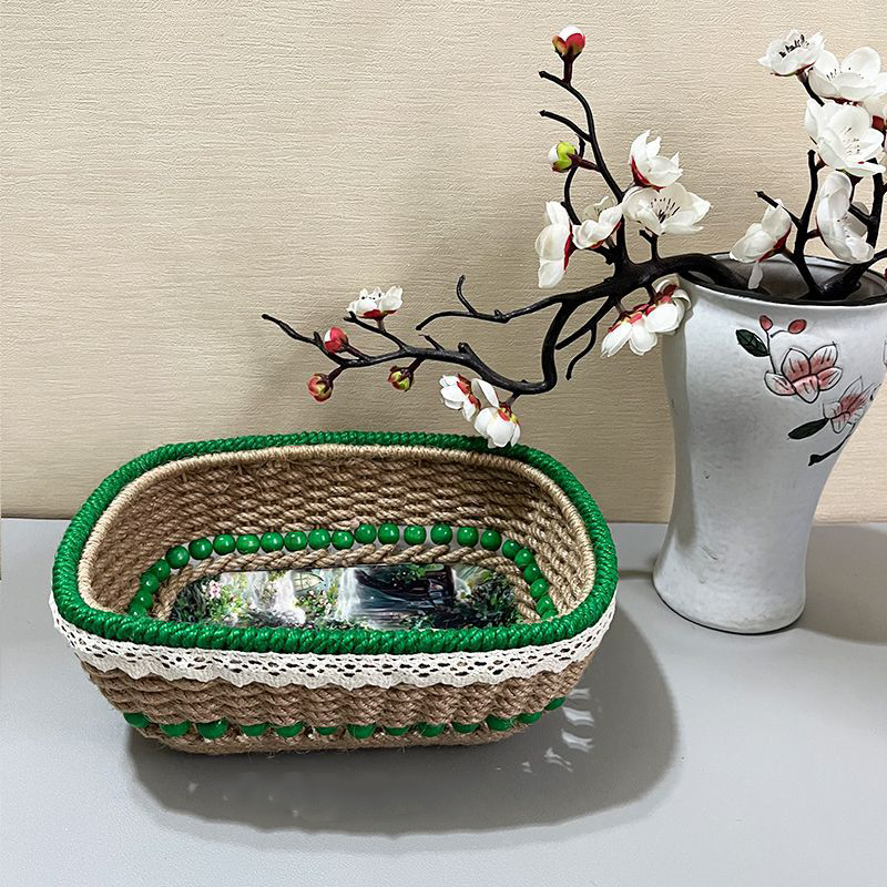 Panier de rangement fonctionnel fait main de style campagnard