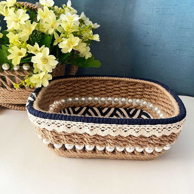 Panier de rangement fonctionnel fait main de style campagnard