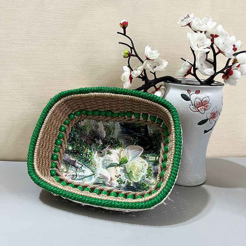 Panier de rangement fonctionnel fait main de style campagnard