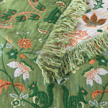 Couverture réversible respirante et rurale en gaze de coton
