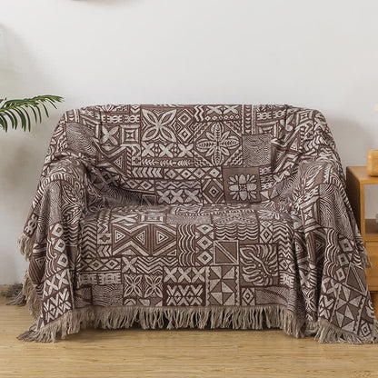 Couverture réversible à quatre couches en gaze de coton de style rétro