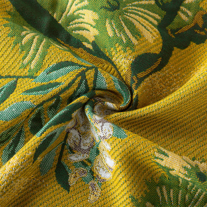 Couette réversible en gaze de coton à imprimé jungle