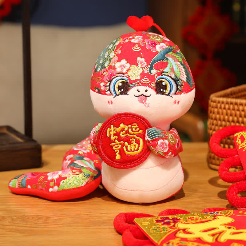 Peluche serpent mascotte du Nouvel An
