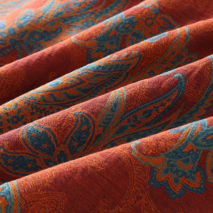 Peignoir à séchage rapide en gaze de coton jacquard de style rétro