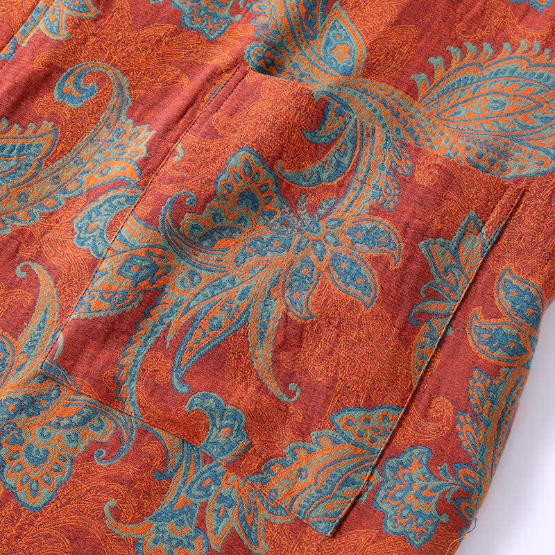 Peignoir à séchage rapide en gaze de coton jacquard de style rétro