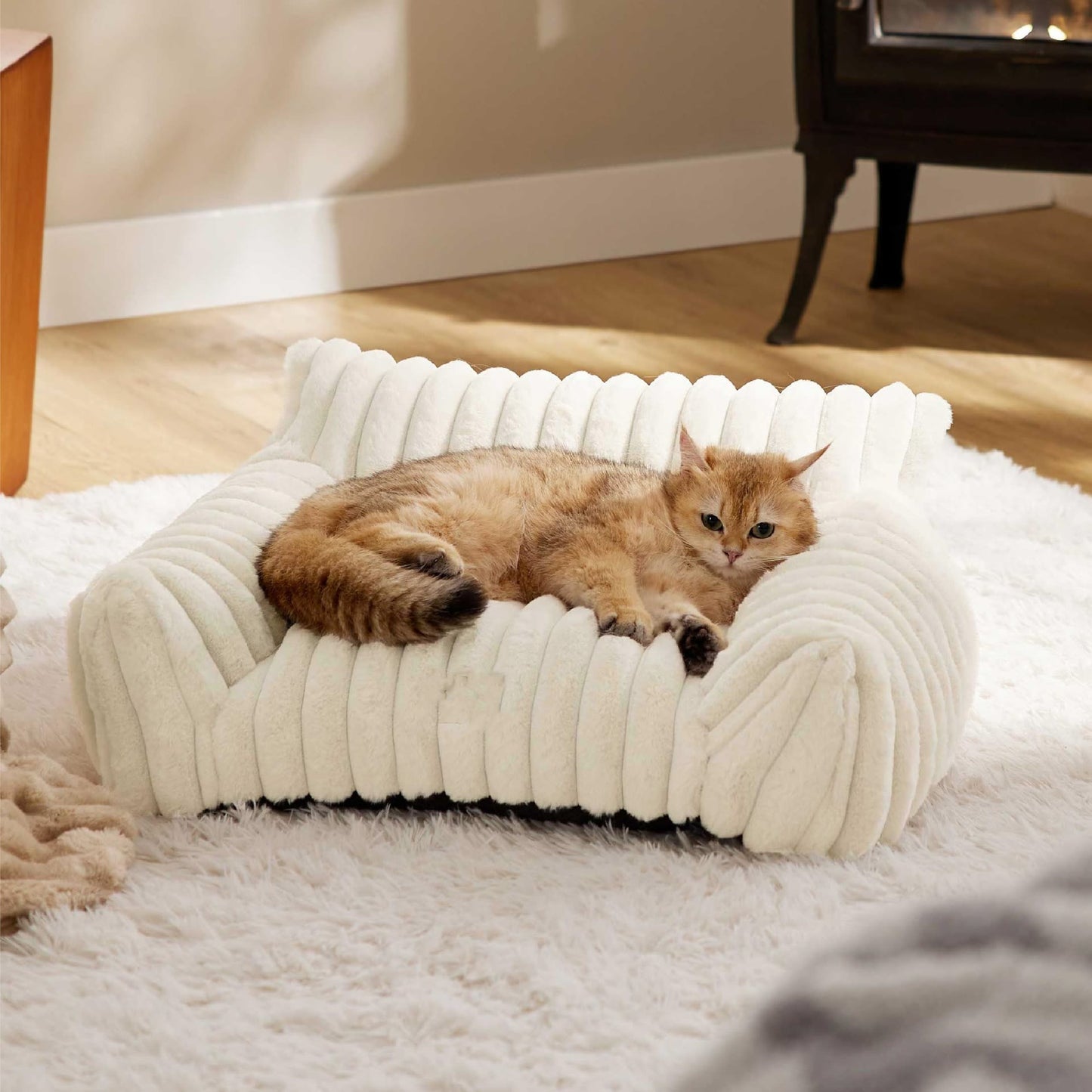 Canapé-lit luxueux et moelleux pour animaux de compagnie