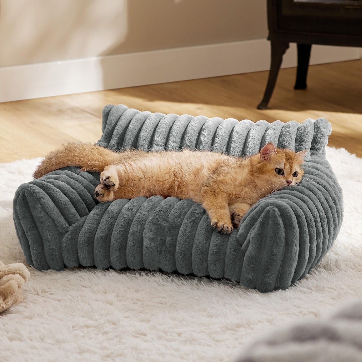 Canapé-lit luxueux et moelleux pour animaux de compagnie