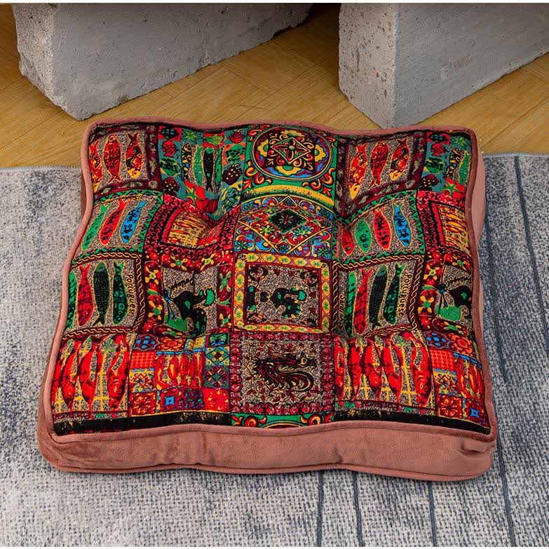 Coussin de chaise de sol marocain avec attaches