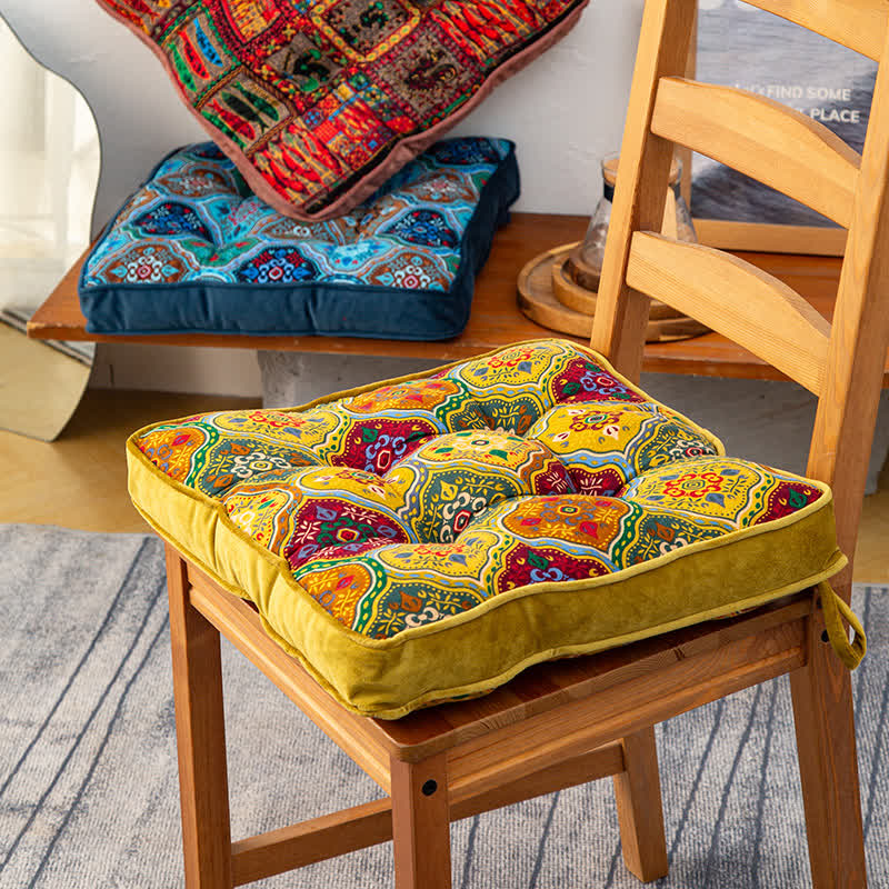 Coussin de chaise de sol marocain avec attaches