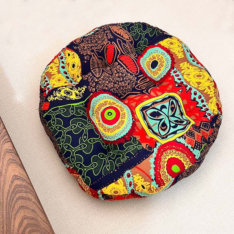 Coussin de chaise de sol exotique, rond et moelleux