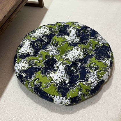 Coussin de chaise de sol exotique, rond et moelleux