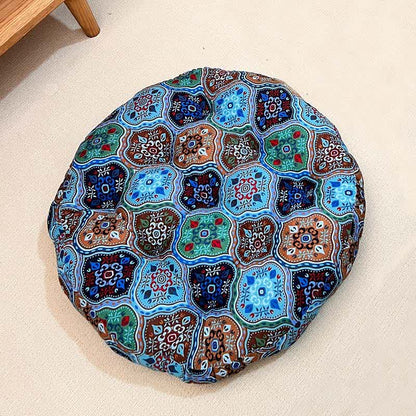 Coussin de chaise de sol exotique, rond et moelleux