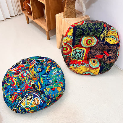 Coussin de chaise de sol exotique, rond et moelleux