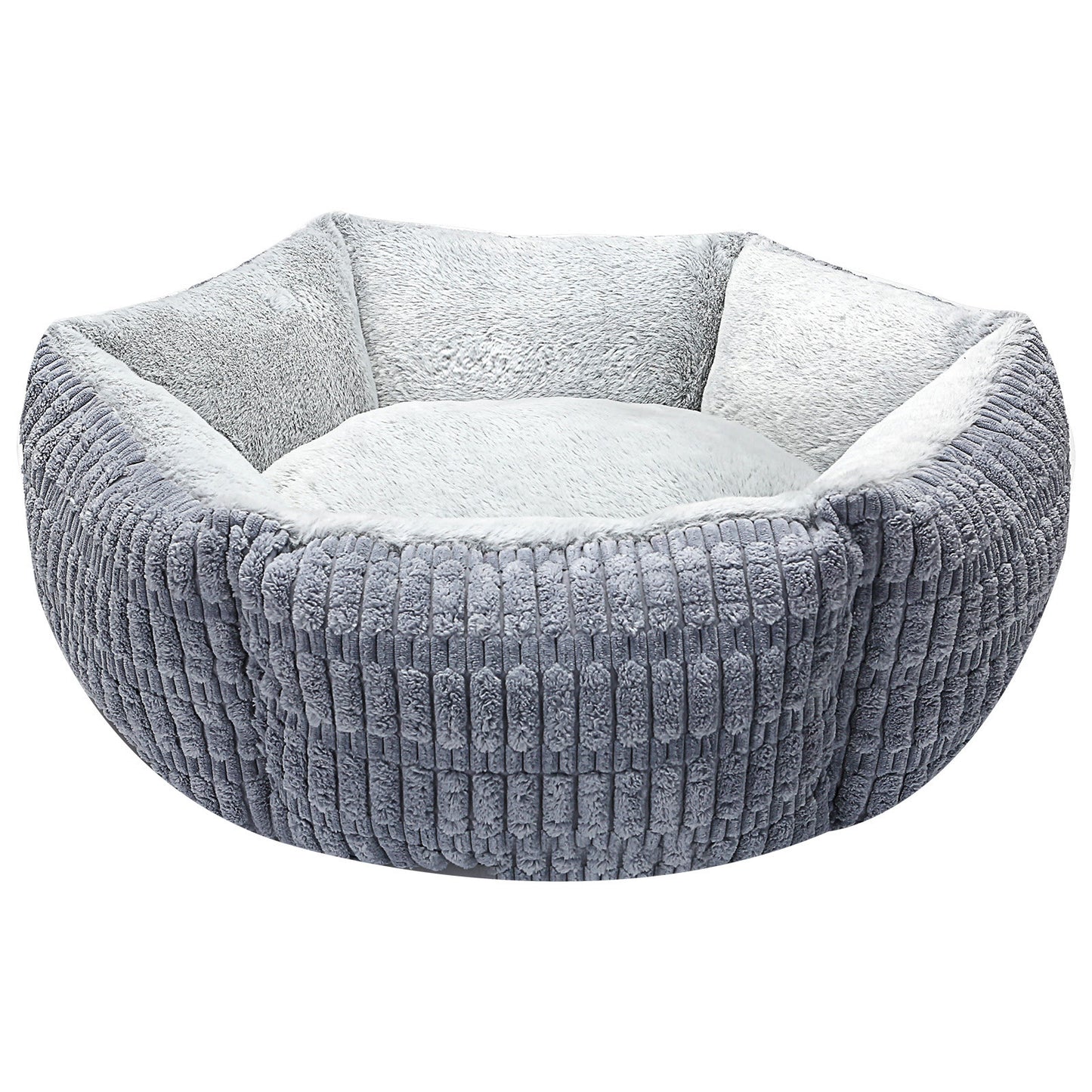 Lit pour animaux de compagnie en peluche hexagonal épais