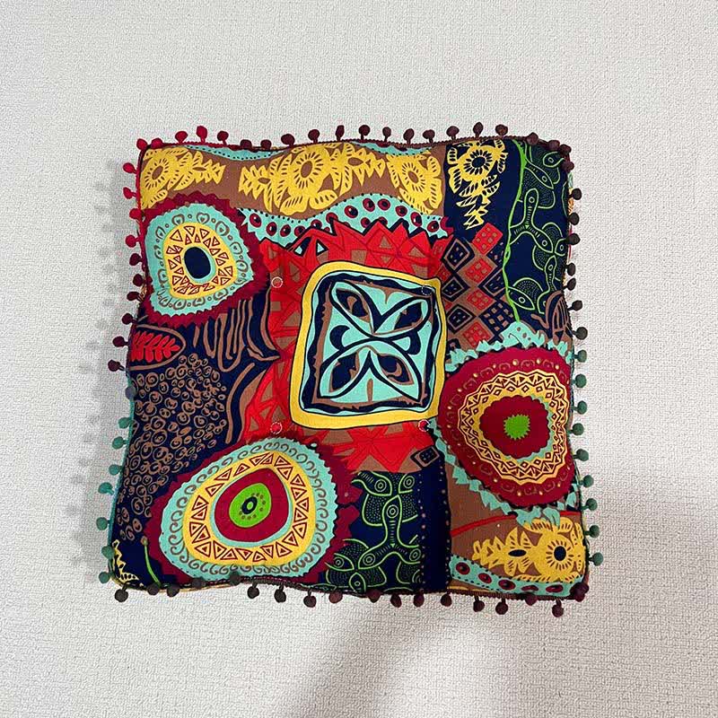 Coussin d'assise exotique, carré et moelleux