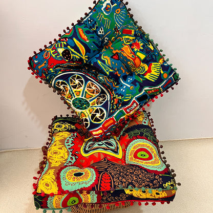 Coussin d'assise exotique, carré et moelleux