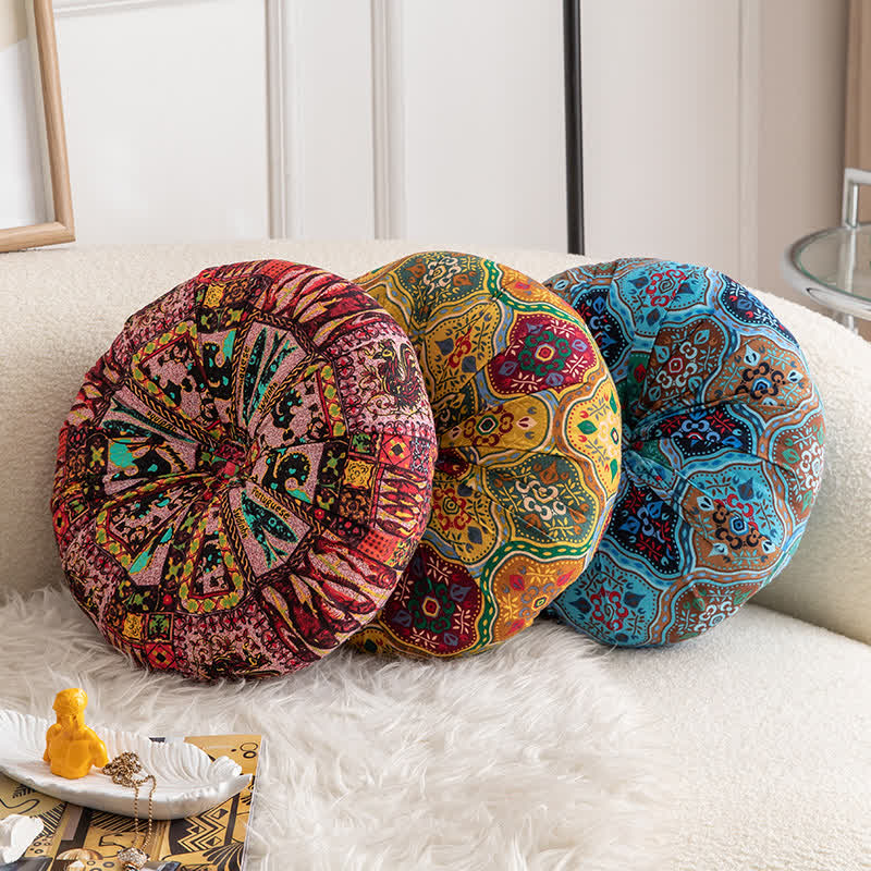 Coussin de chaise de sol moelleux pour fenêtres de style bohème