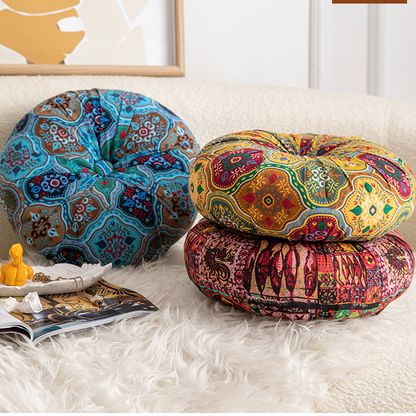 Coussin de chaise de sol moelleux pour fenêtres de style bohème