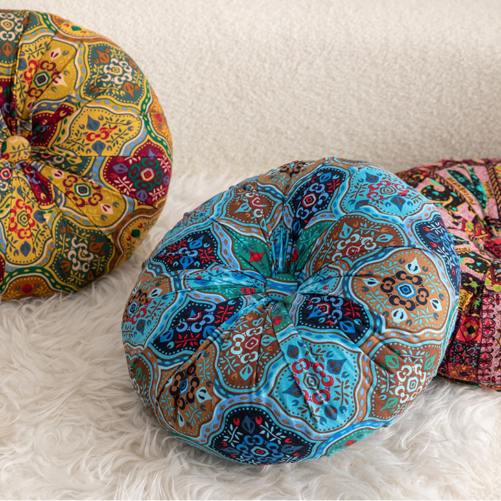 Coussin de chaise de sol moelleux pour fenêtres de style bohème