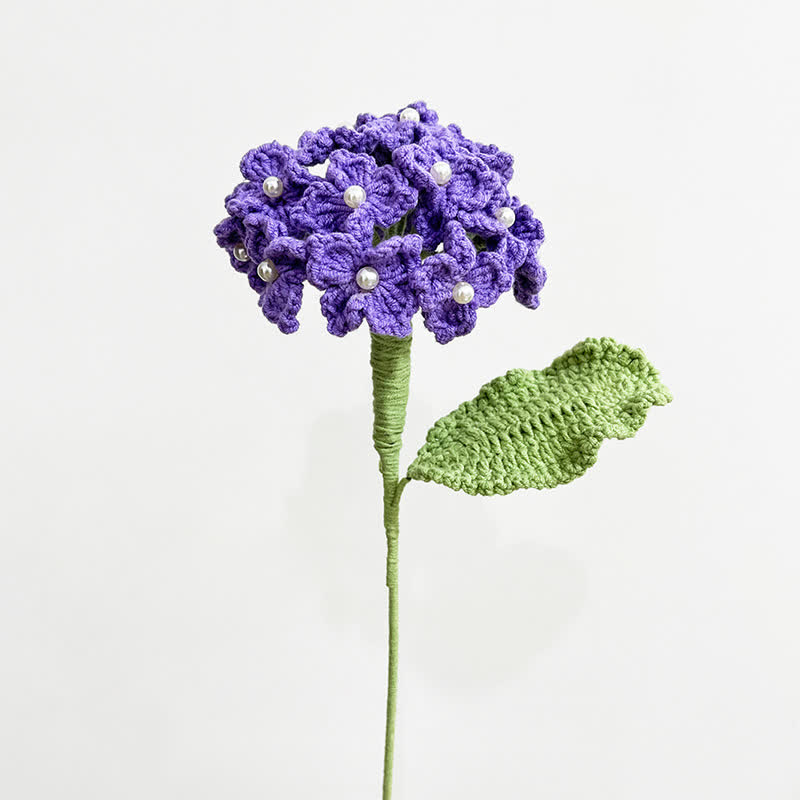 Bouquet d'hortensias au crochet, décoration d'intérieur, ornement