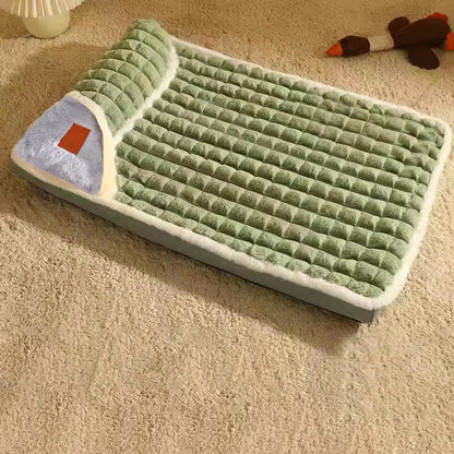 Coussin orthopédique amovible et lavable en peluche pour animaux de compagnie