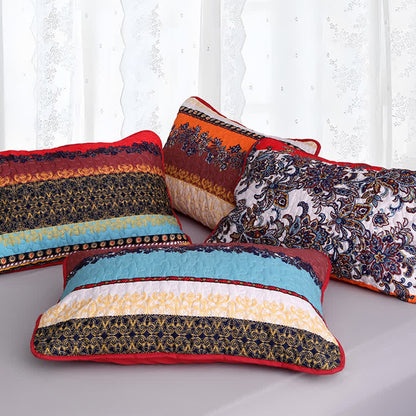 Parure de lit matelassée de style bohème avec couvre-lit doux (3 pièces)