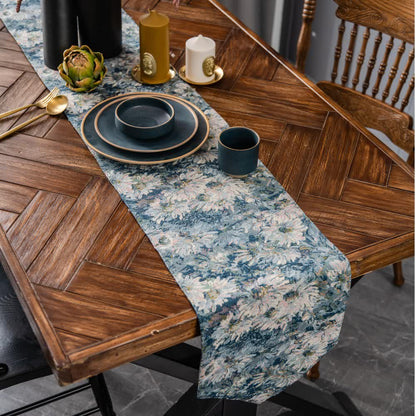 Chemin de table jacquard de style campagnard vintage