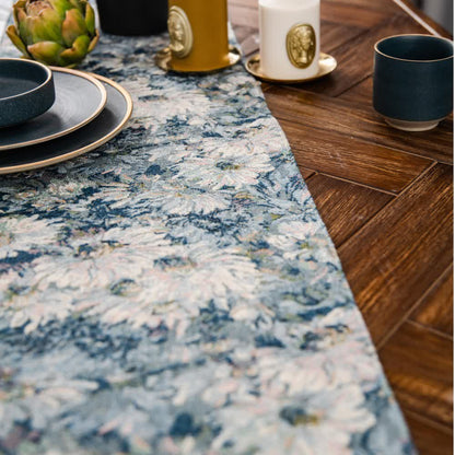 Chemin de table jacquard de style campagnard vintage