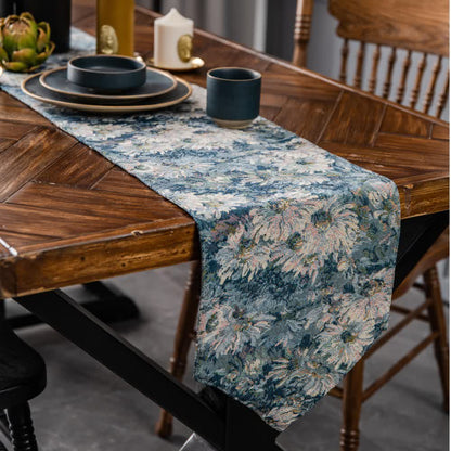 Chemin de table jacquard de style campagnard vintage
