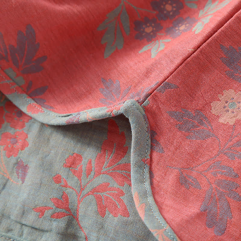 Ensemble pyjama col rond jacquard teint en fil