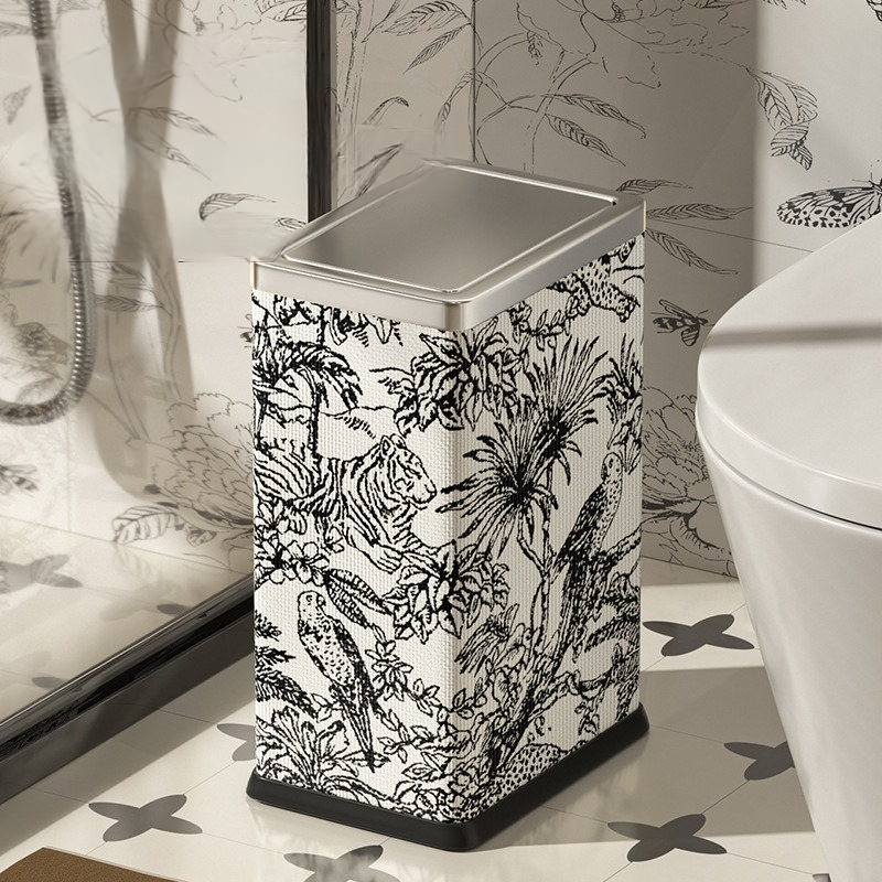 Poubelle rectangulaire Forest avec couvercle basculant