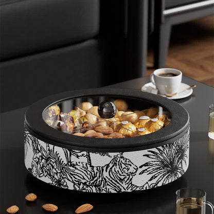 Plateaux de service rotatifs pour fruits secs avec couvercle