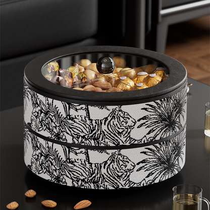 Plateaux de service rotatifs pour fruits secs avec couvercle