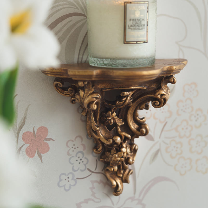 Étagère murale sculptée de style baroque rétro