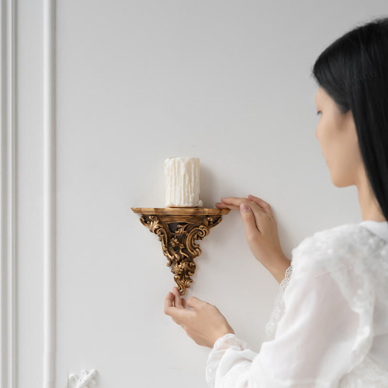 Étagère murale sculptée de style baroque rétro