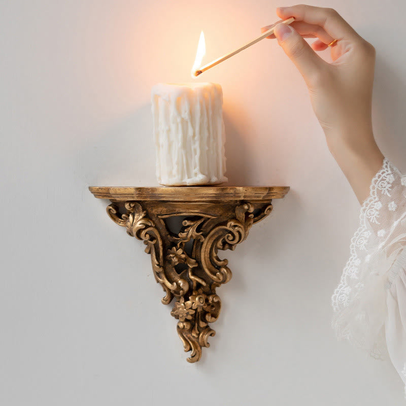 Étagère murale sculptée de style baroque rétro