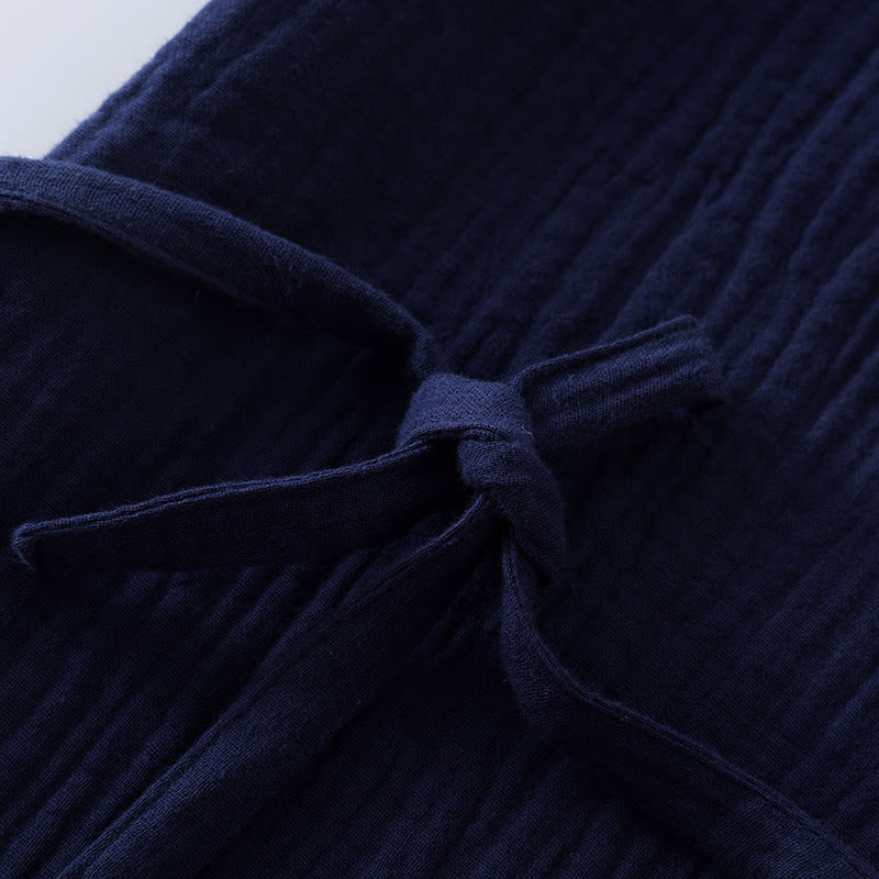 Ensemble pyjama style kimono en gaze de coton de style neutre