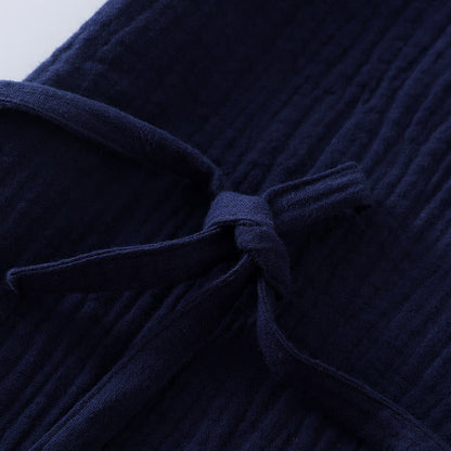 Ensemble pyjama style kimono en gaze de coton de style neutre