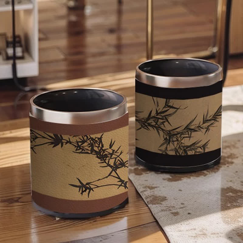 Poubelle rurale luxueuse en bambou