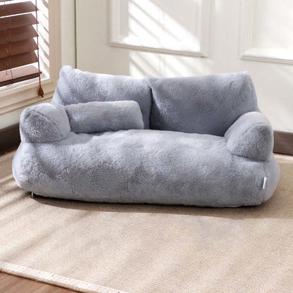 Canapé-lit pour animaux de compagnie moelleux, amovible et lavable