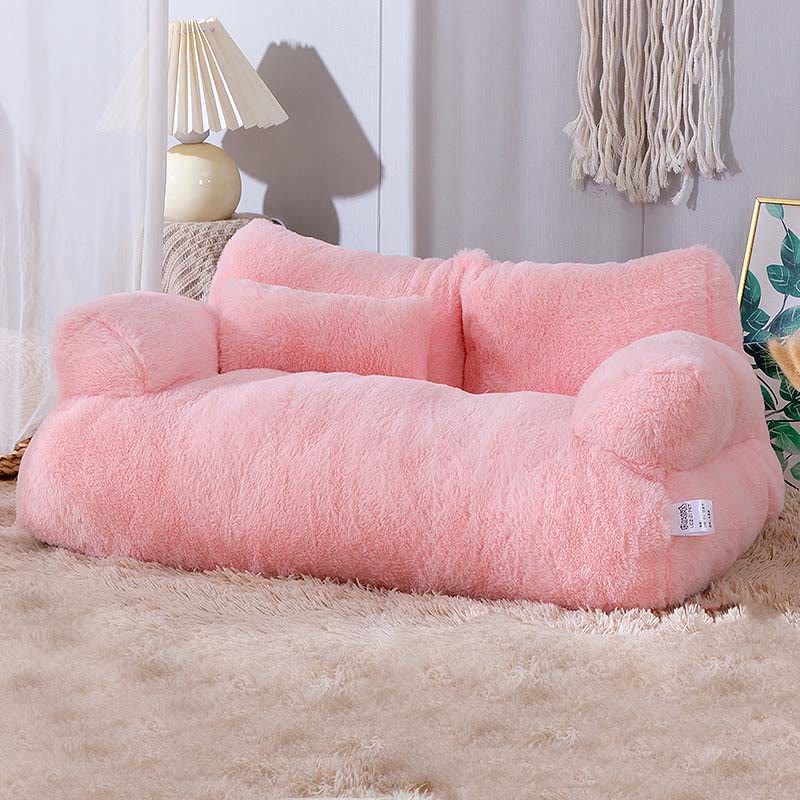 Canapé-lit pour animaux de compagnie moelleux, amovible et lavable