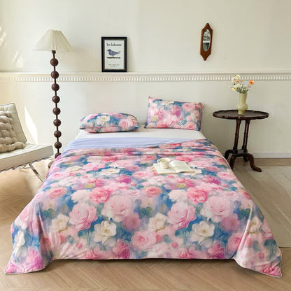 Couverture rafraîchissante confortable « Blooming Flower World »