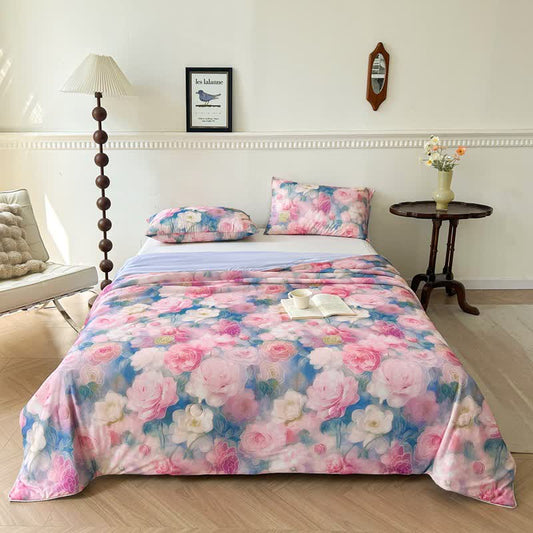 Couverture rafraîchissante confortable « Blooming Flower World »