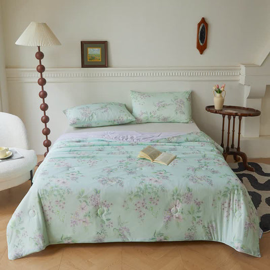Couette en fibre rafraîchissante, pastorale, douce et respirante
