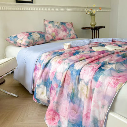 Couverture rafraîchissante confortable « Blooming Flower World »
