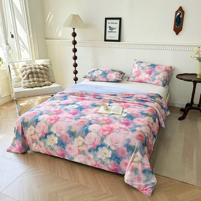 Couverture rafraîchissante confortable « Blooming Flower World »