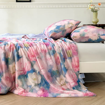 Couverture rafraîchissante confortable « Blooming Flower World »