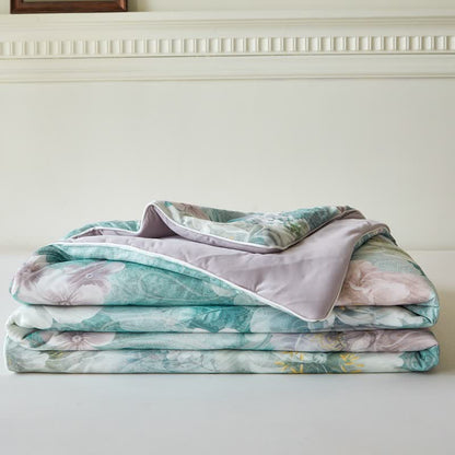 Couverture rafraîchissante élégante et respirante avec motif floral