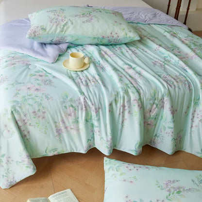 Couette en fibre rafraîchissante, pastorale, douce et respirante