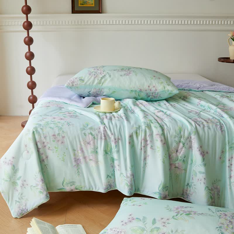 Couette en fibre rafraîchissante, pastorale, douce et respirante